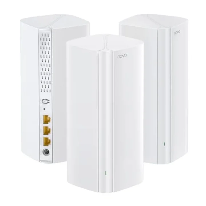 Nova MX12 Mesh WLAN WiFi 6 Sistemi - AX3000 Çift Bant WLAN Mesh Sistemi, 4-6 Yatak Odalı Evler için Önerilir, 9X Gigabit Bağlantı Noktası - WLAN Yönlendirici ve Tekrarlayıcı Yerine Geçer - Alexa