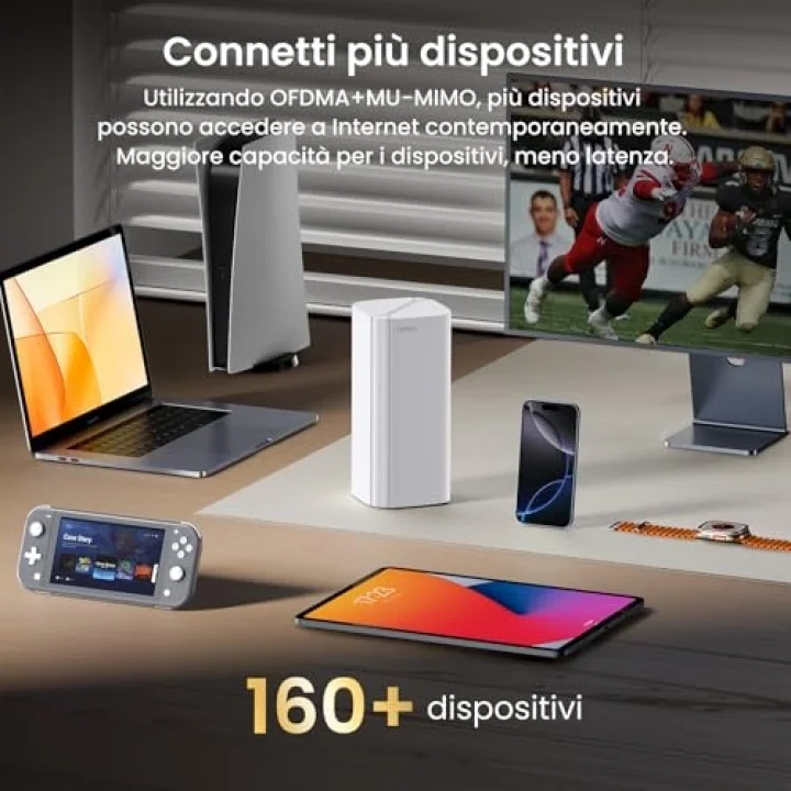 Nova MX12 Mesh WLAN WiFi 6 Sistemi - AX3000 Çift Bant WLAN Mesh Sistemi, 4-6 Yatak Odalı Evler için Önerilir, 9X Gigabit Bağlantı Noktası - WLAN Yönlendirici ve Tekrarlayıcı Yerine Geçer - Alexa
