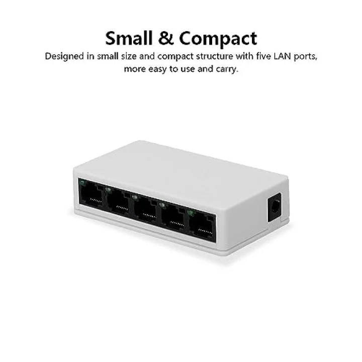 NR3 5 Port Led Işıklı Switch 100Mbps Ethernet İnternet Dağıtıcı Ağ Hub Ev Ofis İçin