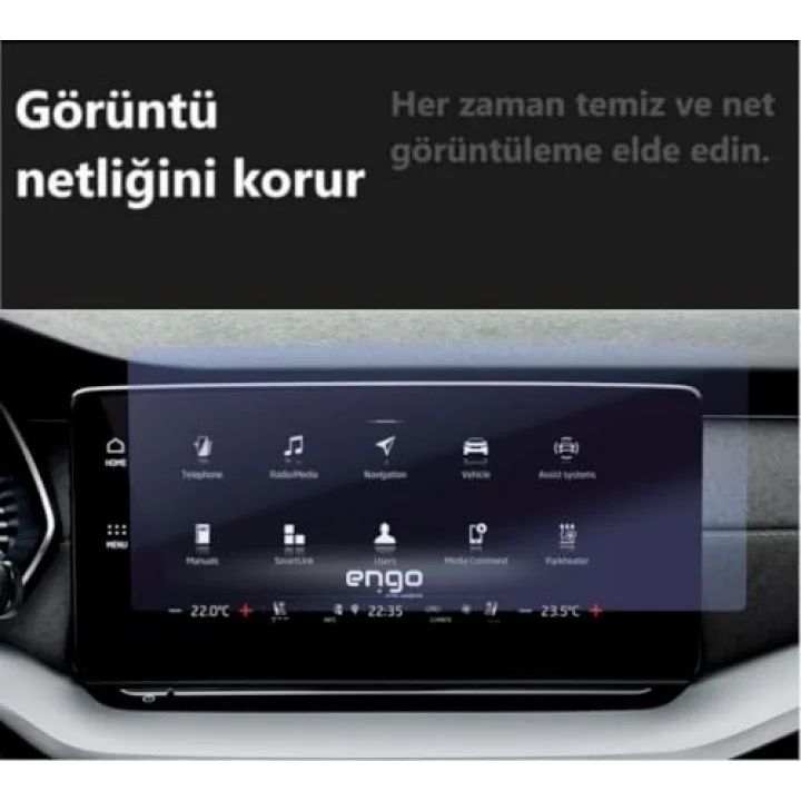 Octavia 10 İnç İle Uyumlu Ekran Koruyucu Multimedya Nano