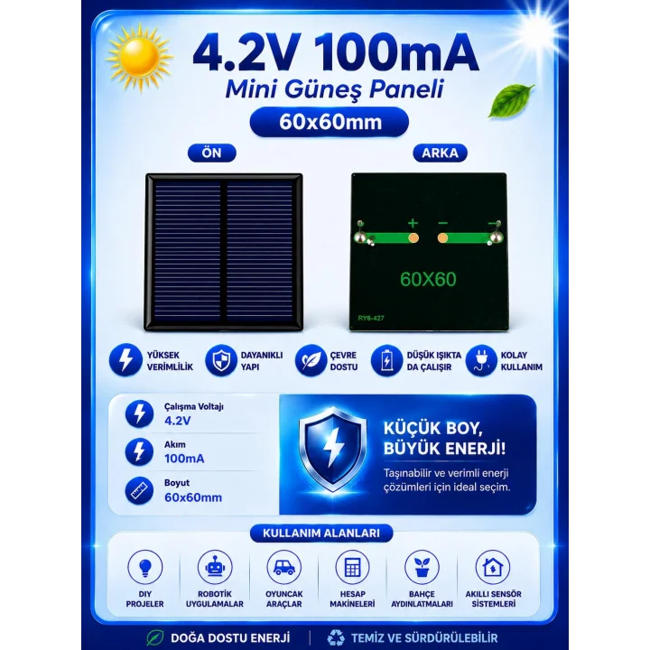 OEM 4.2V 100MA 60X60MM Güneş Paneli - Solar Panel