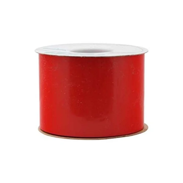 Offray Plastik Parlak Kurdele-2-1/2 Geniş X 50 Yards-Kırmızı Kurdele