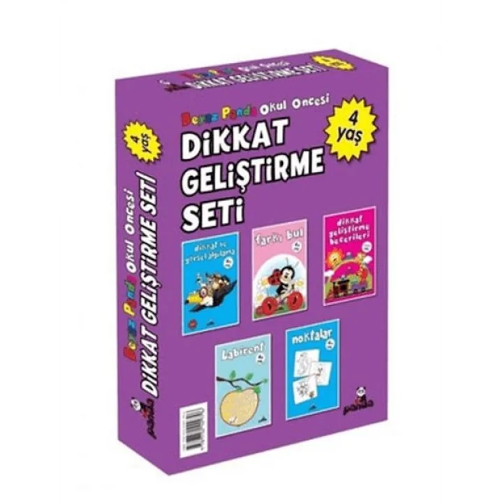 Okul Öncesi 4 Yaş Dikkat Geliştirme Seti (5 Kitap)