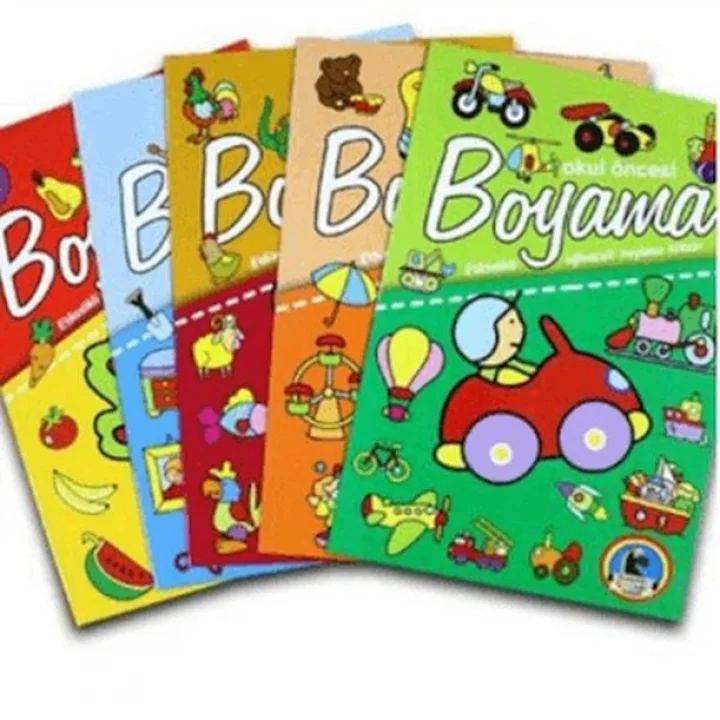 Okul Öncesi Boyama - Etkinlikli Eğlenceli Dev Boyama Kitabı (5 Kitap Takım)