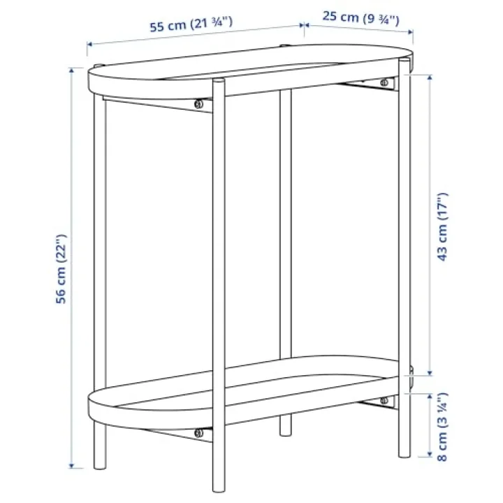OLIVBLAD Bitki Standı, 56 cm, İç/Dış Mekan Siyah