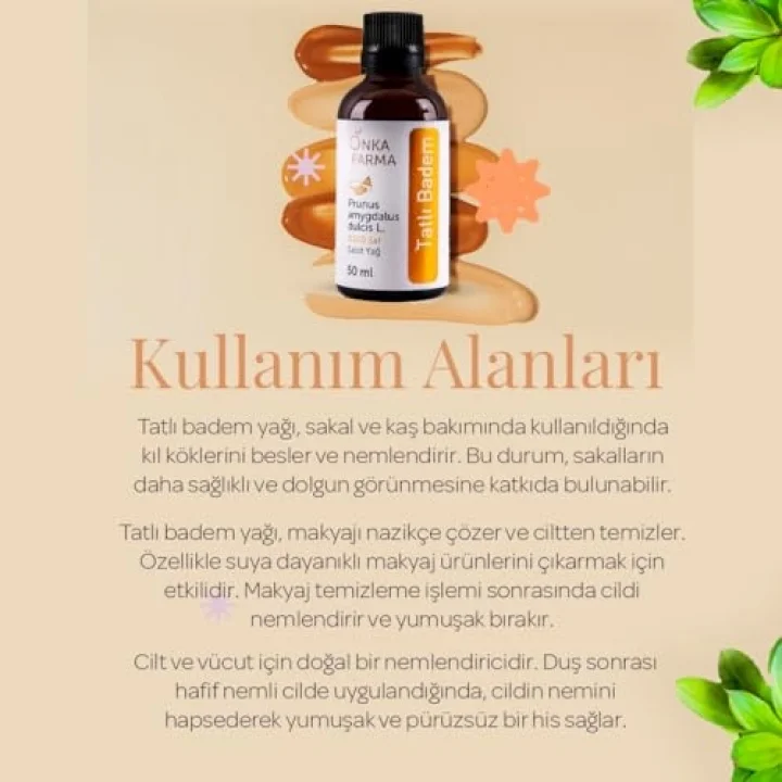 Onka Farma Tatlı Badem Yağı 50 ml
