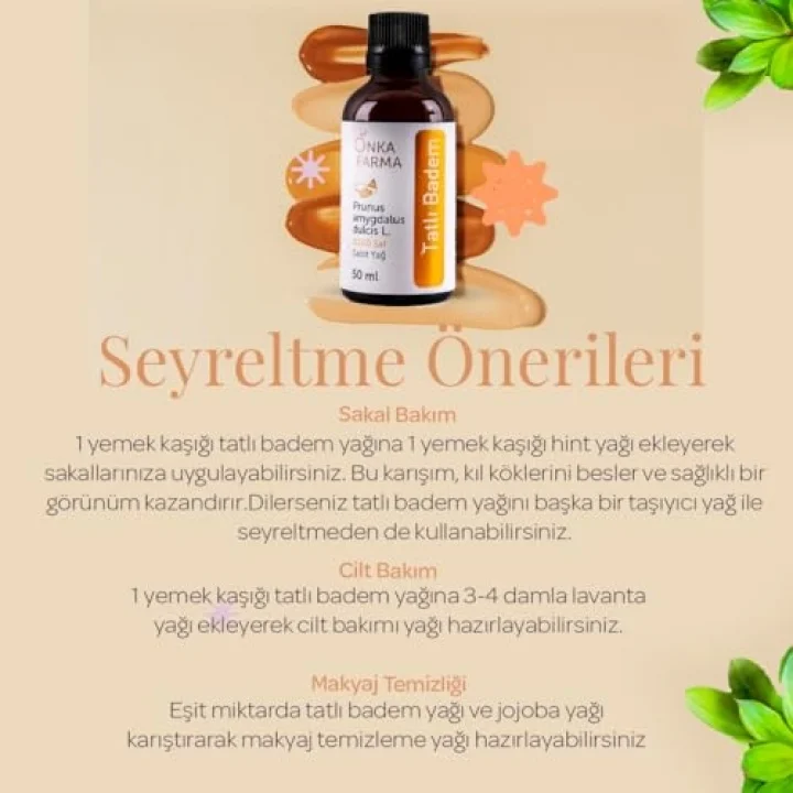 Onka Farma Tatlı Badem Yağı 50 ml