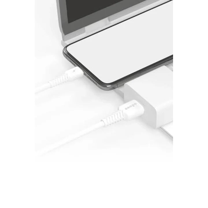 Onopo Android Xiaomi Uyumlu Type-C to USB 3.4A Hızlı Şarj ve Data Kablosu 1 Metre - Q7 | Beyaz Smart Kablo