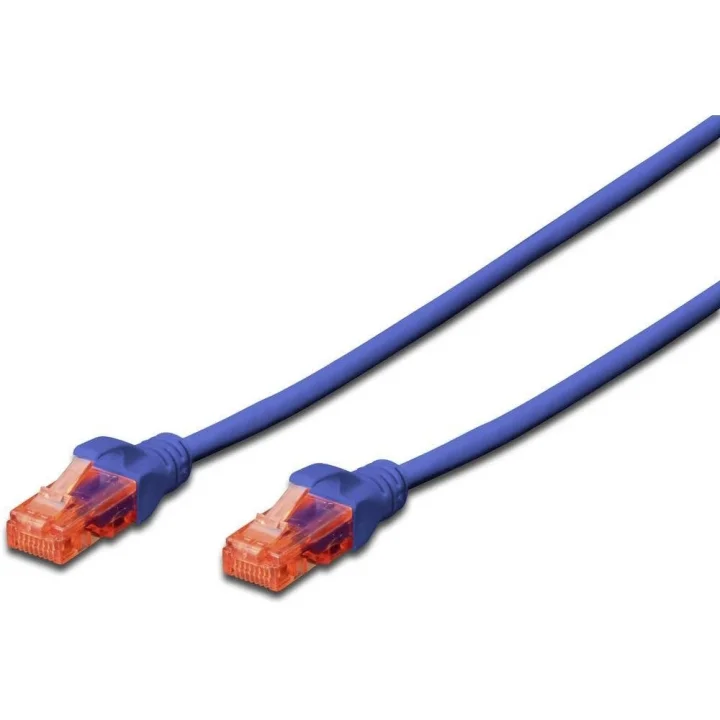 Optik Ara Bağlantı Kablosu Cat-6-5m - U-UTP Koruyucu - Bakır Damarlar - LSZH Manto - Ağ Kablosu - Mavi