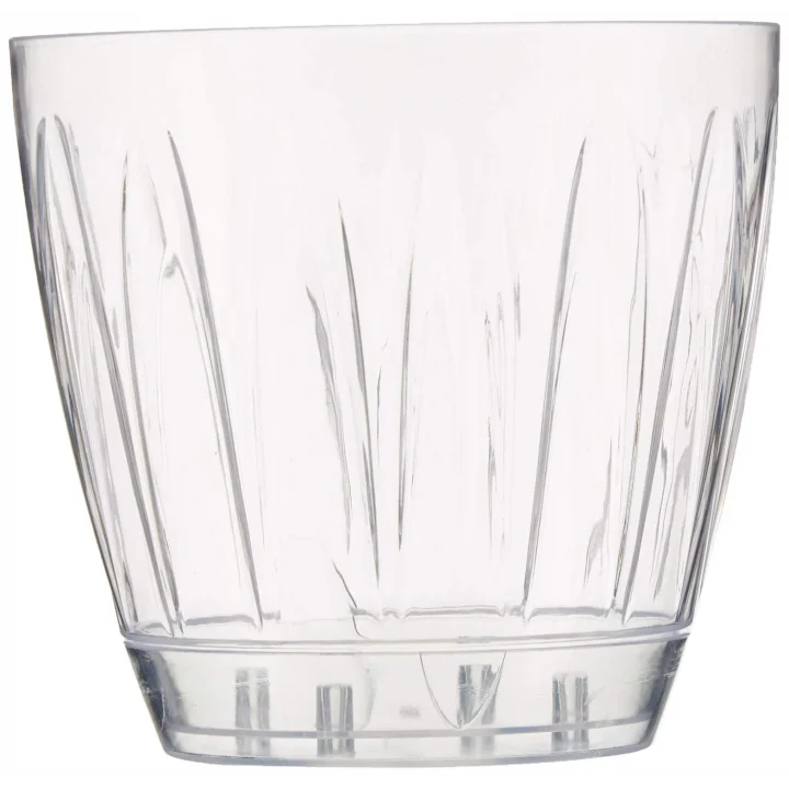 OR02 Şeffaf Orkide Saksısı Tabaklı 14,3cm, 1.5 Litre Şeffaf