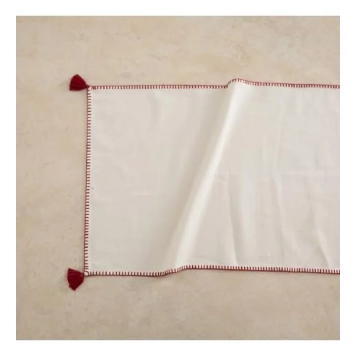 ORADEA PÜSKÜLLÜ RUNNER BORDO 45X145 CM