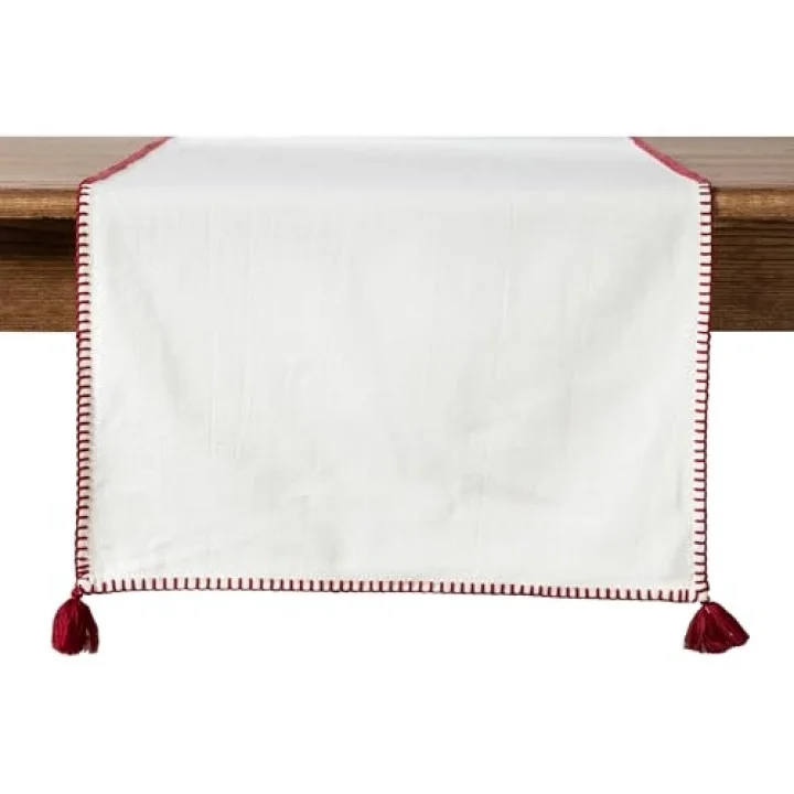 ORADEA PÜSKÜLLÜ RUNNER BORDO 45X145 CM