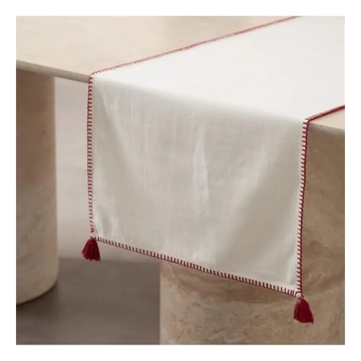 ORADEA PÜSKÜLLÜ RUNNER BORDO 45X145 CM