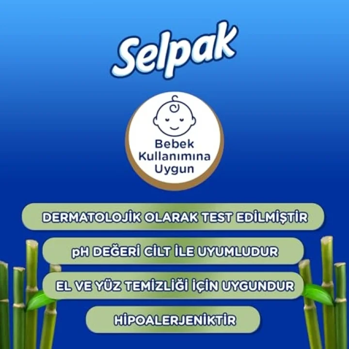 Organik Bambu Zeytinyağlı Islak Mendil 1x50