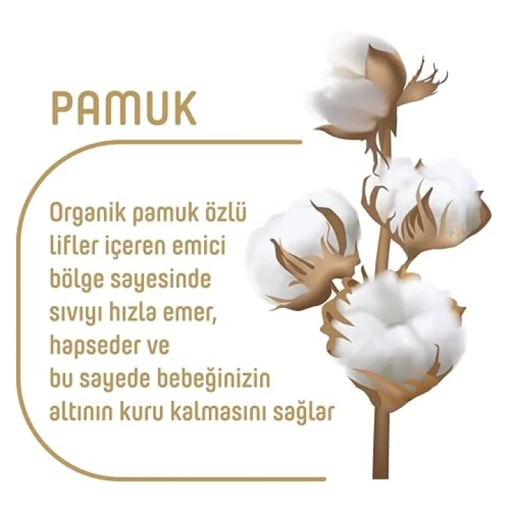 Organik Pamuklu Cırtlı Bez 4Lü Paket 1 Numara Yenidogan 256 Adet