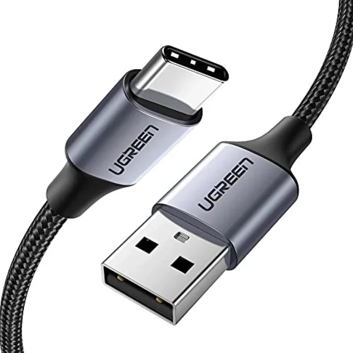 Örgülü USB Type-C Şarj ve Data Kablosu, 1.5 Metre, Siyah