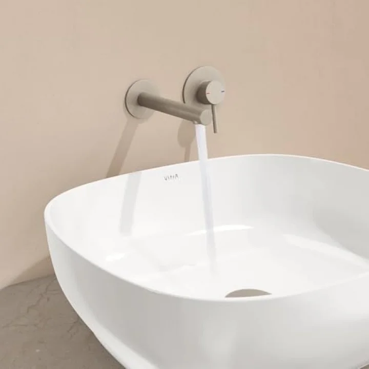 Origin A4514934 Yuvarlak Lavabo Süzgeci, Universal, Basmalı, Fırçalı Nikel