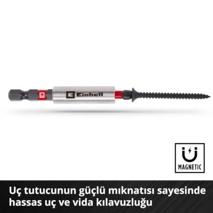Orijinal Einhell S-CASE 18 parça darbeye dayanıklı aksesuar seti (25 mm bitler, 50 mm bitler, 60 mm bit tutucu, lokma adaptörü, metal delme ucu ve saklama kutusu dahil) - 49108709