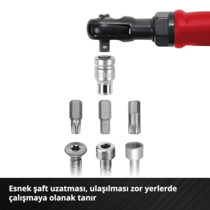 Orijinal Einhell XL-CASE Otomotiv Bit Seti – 40 Parça (10 mm Altıgen Saplı CrV Çelik Power Bitler, 10 mm Altıgen 3/8 ve 1/2 Kare Lokma Adaptörleri, Saklama Kutusu Dahil) - 49109032 | 30 ve 75 mm...
