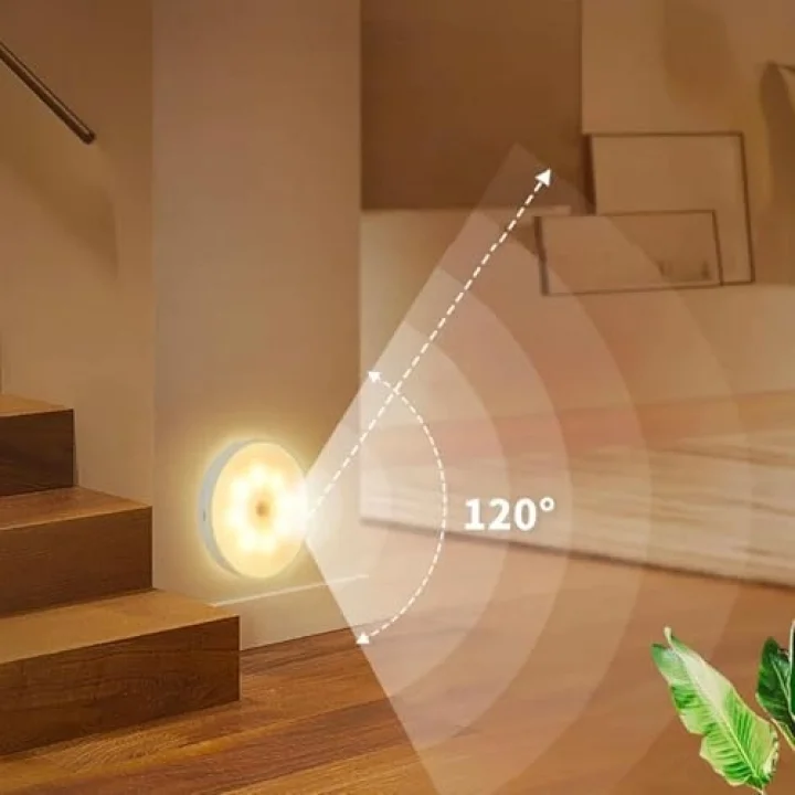 Orret Home Hareket Sensörlü LED Gece Lambası – Şarj Edilebilir ve Taşınabilir 4000K Işık, USB ile Dolap İçi, Merdiven, Gardrop Altı Kullanımına Uygun Beyaz Işık Spot Lamba (1)