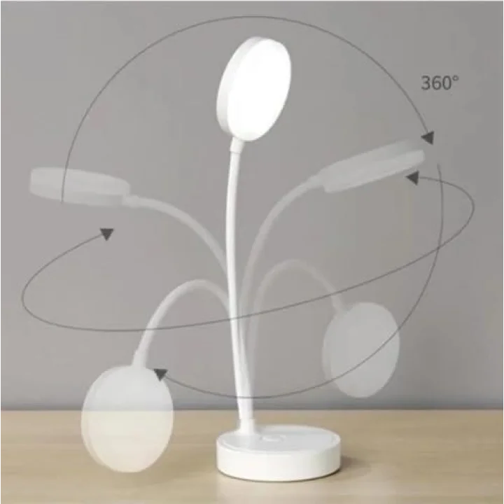 Orret Home Şarjlı Dokunmatik Akrobat Masa Lambası – 12 LEDli Katlanabilir Kitap Okuma ve Çalışma Işığı, Beyaz Işık, Işıldak Modlu Taşınabilir Masa Üstü Lamba-Kitap Okuma Işığı