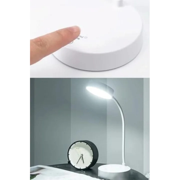 Orret Home Şarjlı Dokunmatik Akrobat Masa Lambası – 12 LEDli Katlanabilir Kitap Okuma ve Çalışma Işığı, Beyaz Işık, Işıldak Modlu Taşınabilir Masa Üstü Lamba-Kitap Okuma Işığı