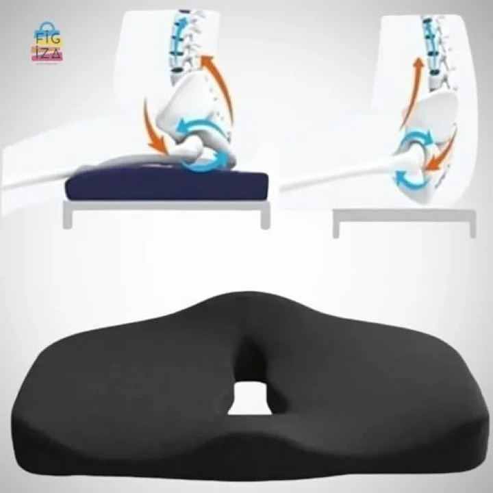 Ortopedik Basur Minderi Visco Posture Lüks Ortopedik Oturma Minderi, , Siyah, Standart