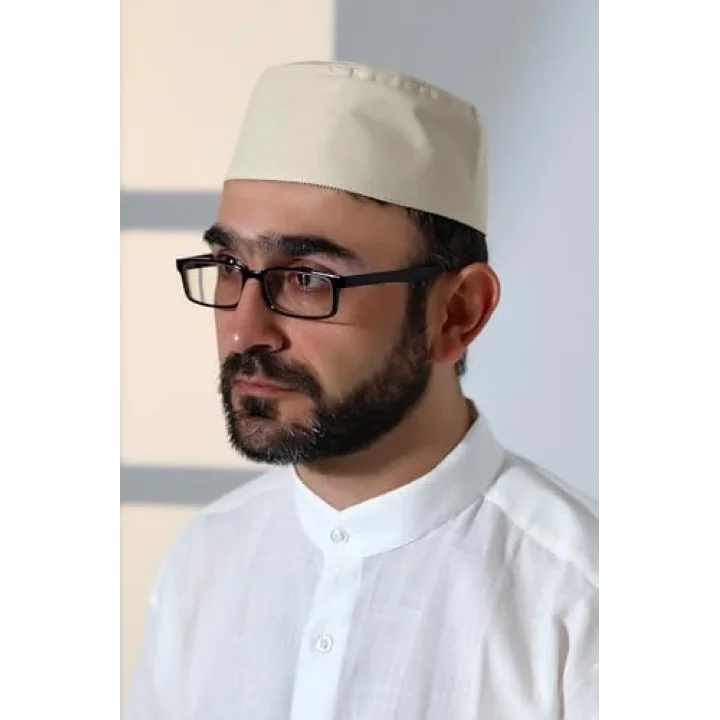 Osmanlı Tuğrası Nakışlı Kalıp Namaz Takkesi Bej Bej 58