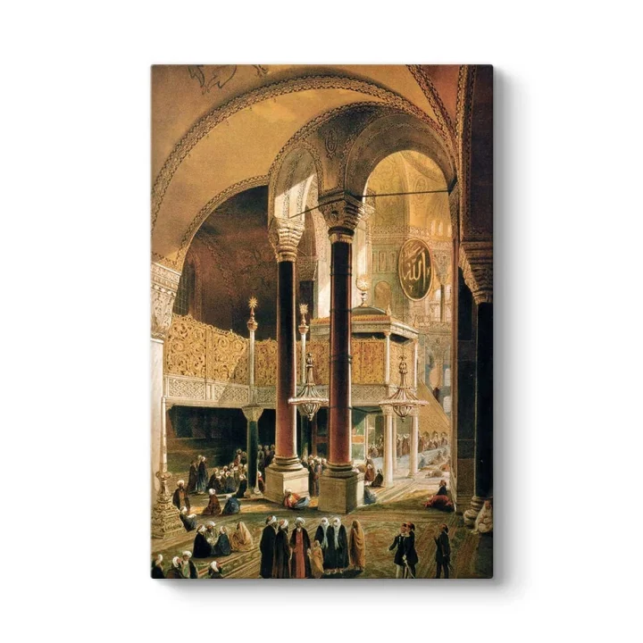 Osmanlı Zamanında Ayasofya Tablosu 50 x 75