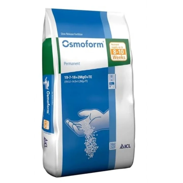 Osmoform Permanent 19-7-18+2MgO+TE Yavaş Salınımlı Bitki Gübresi 8-10 Hafta 25 KG