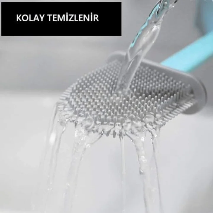 Oval Slikon Klozet Fırçası Beyaz