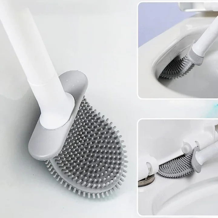 Oval Slikon Klozet Fırçası Beyaz