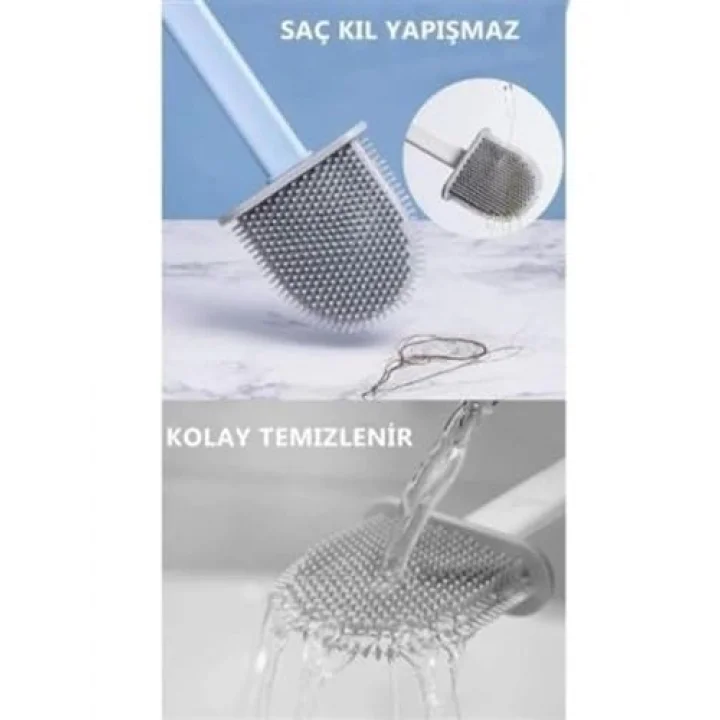 Oval Slikon Klozet Fırçası Beyaz