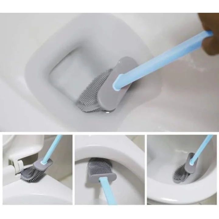 Oval Slikon Klozet Fırçası Beyaz