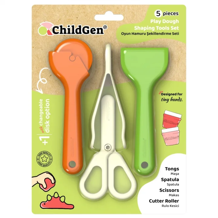 Oyun Hamuru Premium Modelleme Seti (ROLLER, MAKAS, SPATULA, CIMBIZ)