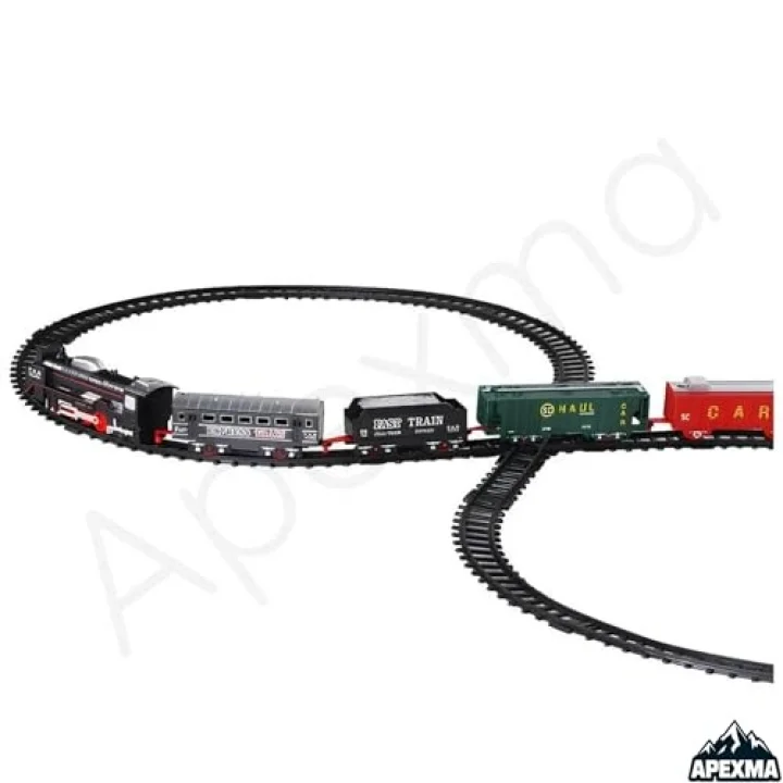 Oyuncak Klasik Yolcu Treni Seti 19 Parça - 91 cm Ray Uzunluğunda Classic Kara Tren