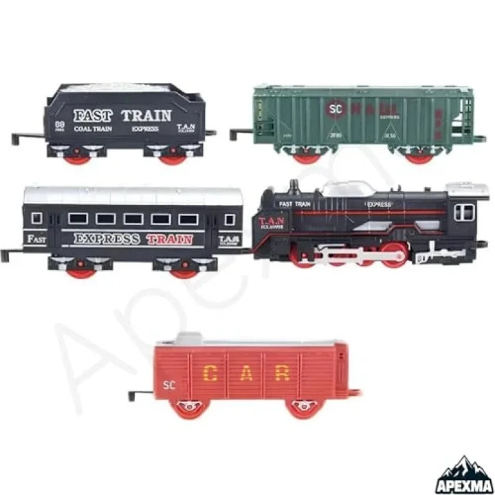 Oyuncak Klasik Yolcu Treni Seti 19 Parça - 91 cm Ray Uzunluğunda Classic Kara Tren