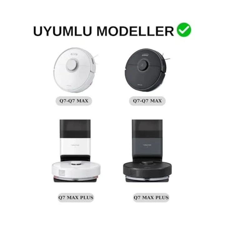 Ozemtek 4 Adet Yan Fırça Roborock Q7 Max Q7 Max Plus ile uyumlu