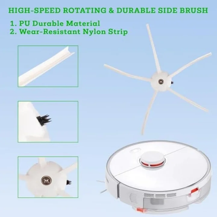 Ozemtek 4 Adet Yan Fırça Roborock Q7 Max Q7 Max Plus ile uyumlu