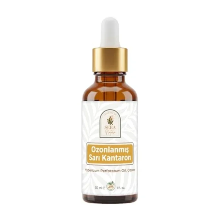 Ozonlanmış Sarı Kantaron Yağı 30 ml – Zeytinyağı Bazlı, Hypericum Perforatum İçeren Yoğun Kıvamlı Bitkisel Cilt Bakım Yağı