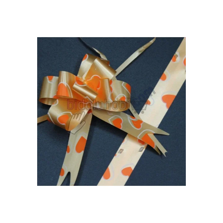 Paket Süsü Pratik Fiyonk 10lu 35 Cm Turuncu