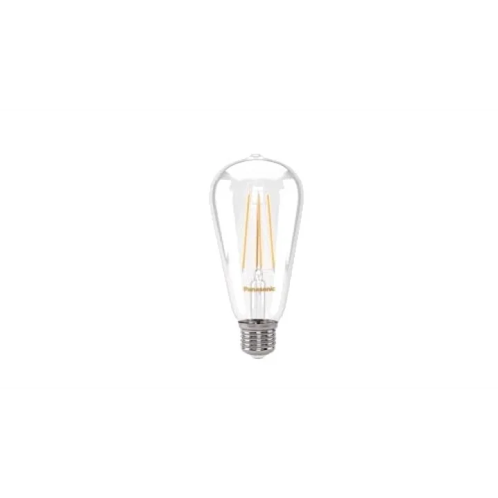 Panasonic E27 Dim Edilebilir Filaman ST64 Lamba 7W 806LM 2700K Clear