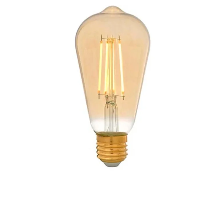 PANASONIC E27 FİL ST64 LAMBA, SARI IŞIK 7W 630LM 2000K GOLD