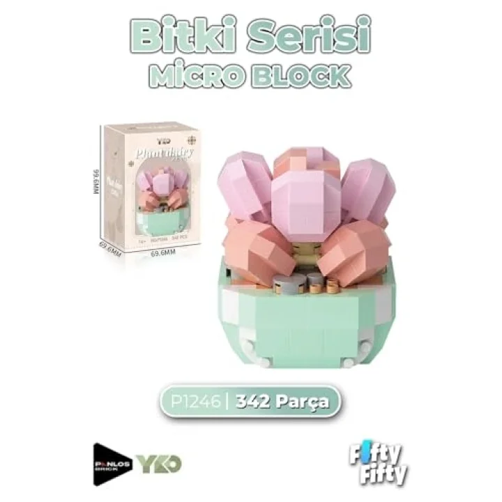 Panlos Micro Block Bitki Serisi 1246 Çiçek Buketi 342 Parça Oyuncak Yapım Seti FFP-1246