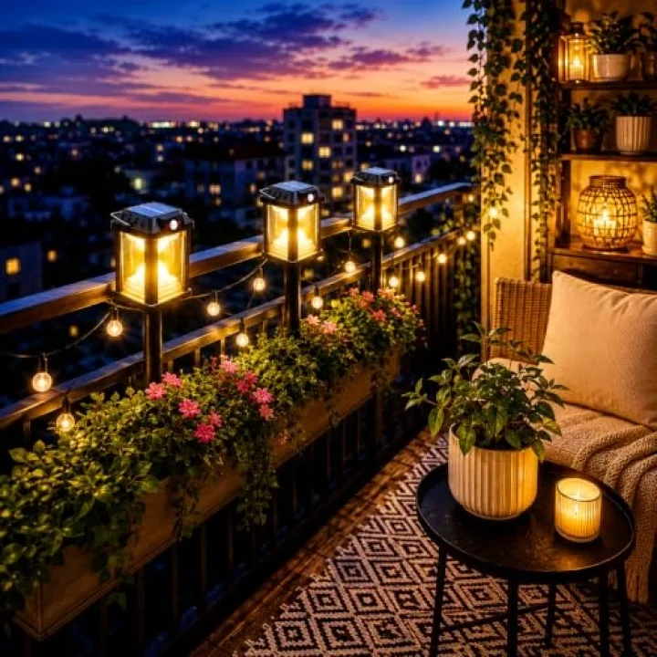 Panter Solar Bahçe Aydınlatması, Balkon Dekorasyonu, Güneş Enerjili Hareket Sensörlü, 3000K Sarı Gün Işığı Filament LED Dış Mekan Su Geçirmez Çim Yol Peyzaj Patika Aydınlatma Dekoratif Lamba 55 CM