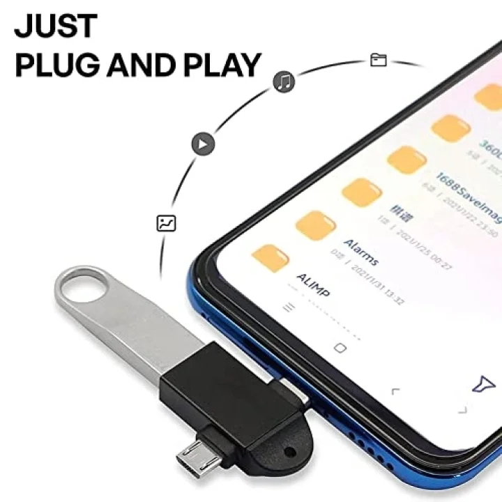 Parcbeny 6549 Micro USB Type-C 3 In 1 Dönüştürücü Çevirici Adaptör Otg USB 3.0 Girişli Type-C - Micro USB Dönüştürücü Aparat