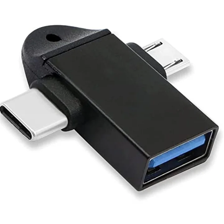 Parcbeny 6549 Micro USB Type-C 3 In 1 Dönüştürücü Çevirici Adaptör Otg USB 3.0 Girişli Type-C - Micro USB Dönüştürücü Aparat
