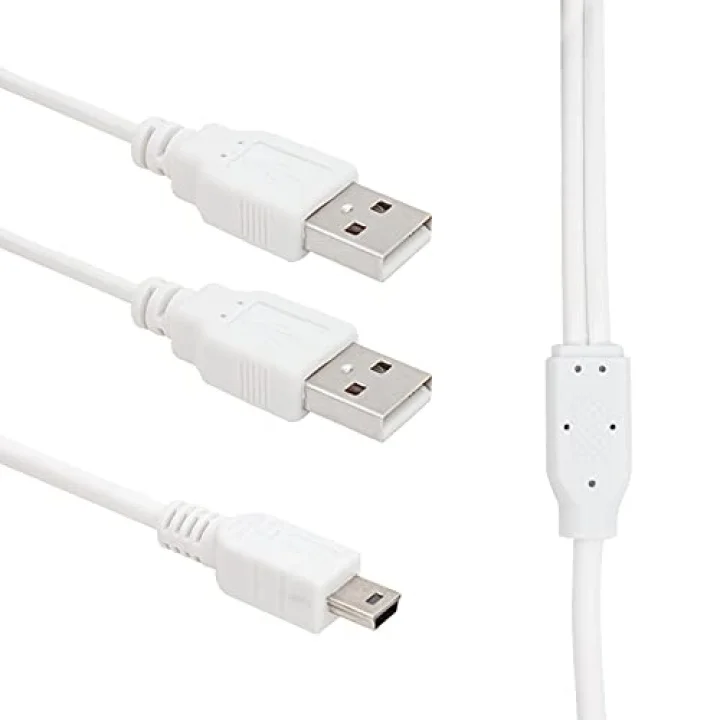 PARCBENY 8861 USB 2XERKEK - MİNİ USB 5 PİN (2.0V) 1.5 METRE V3 KABLO Usb 2 A Erkek -Mini Usb 5Pin kablo