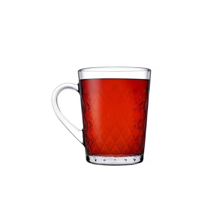 PAŞABAHÇE Ruby Kulplu Bardak 2li