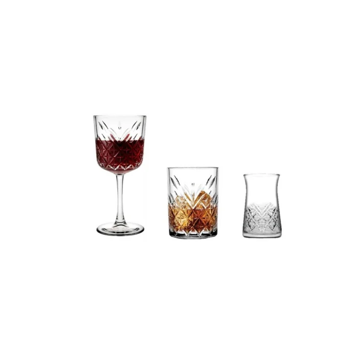Paşabahçe Timeless 18 Parça Su Bardak Kadeh Çay Bardağı Takımı